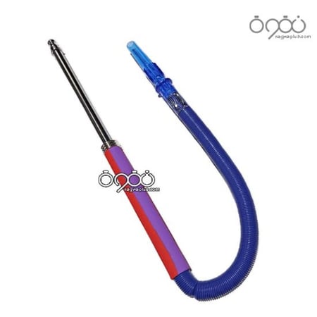 لي شيشة ازرق قابل للطي بمقبض فضي