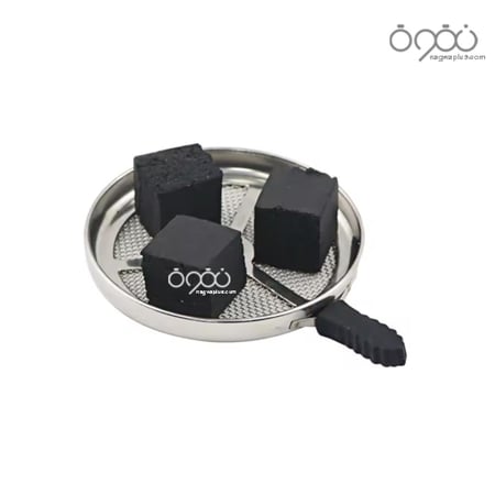 حامل فحم بقبضة جلد