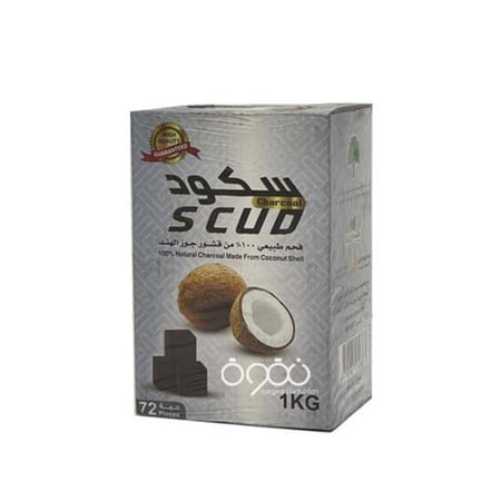 فحم سكود scud شيشة مربعات من قشور جوز الهند
