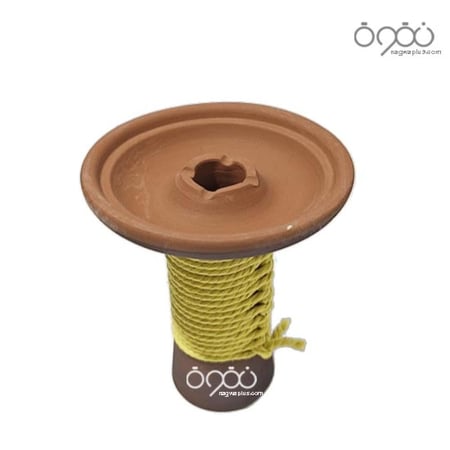 راس شيشه فخار واسع اصفر