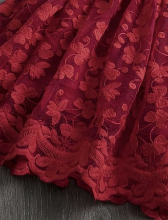 فستان اطفال احمر بدون اكمام