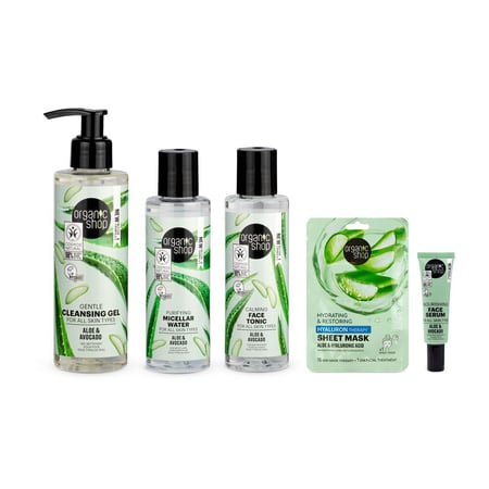 مجموعة لمسة طبيعية ساحرة المتكاملة بالأفوكادو والصبار