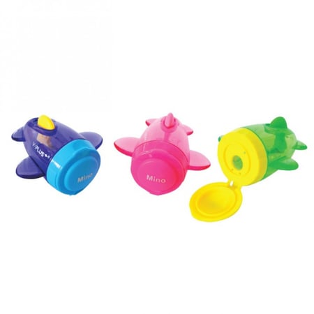 براية على شكل طائرة (حبة) متوفرة ثلاثة الوان (أخضر, أزرق, وردي)