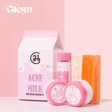 مجموعة اكني ميلك تجديد البشرة الخفيفة بالحليب - G21 acne milk sets