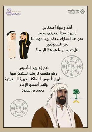 ملف يوم التأسيس التفاعلي للأطفال ( ملف pdf لا يشمل الطباعة )