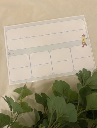 بطاقات تحليل الكلمة الى عدة اجزاء ( بطاقة قابلة للكتابة والمسح عليها مقاس a4 مزودة بمغناطيس ) طباعة ملونة ومغلفة حراريًا