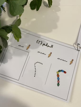 وسيلة تعليمية محسوس وشبه محسوس للارقام العربية