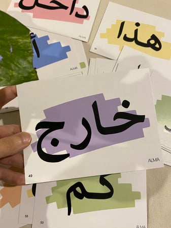 بطاقات الكلمات البصرية ( 63 بطاقة ورق مقوى لامع طباعة ليزر مقاس 15*11 سم)