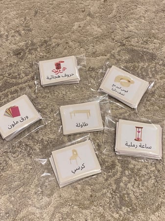 اشارات ناطقة منطقة المكعبات ( 24 بطاقة) طباعة ليزر ومغلفة حراريًا