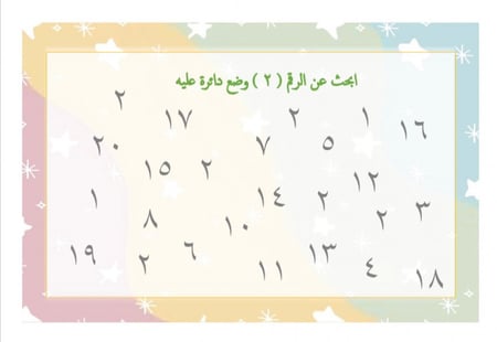 اوراق عمل للأرقام العربية من 1 - 20 ( ملفpdf لا يشمل الطباعة ) يحتوي على 60 صفحة بمقاس a4 صممت بعناية لتضيف على درسك مزيدًا من الجمال والكمال،،
