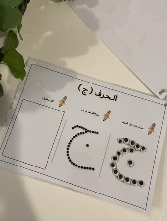 وسيلة تعليمية محسوس وشبه محسوس للحروف العربية