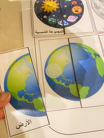 احجية مناسبة لوحدة الفضاء مقاس A4 طباعة ليزر ومغلفة حراريًا ومزودة بشك شاك للصق ( 9 قطع )