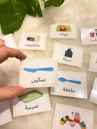 اشارات ناطقة منطقة اللعب الدرامي ( 31 بطاقة ) طباعة ليزر ومغلفة حراريًا