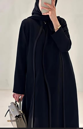 عباية ساده سوداء ساده أنيقة ومميزة