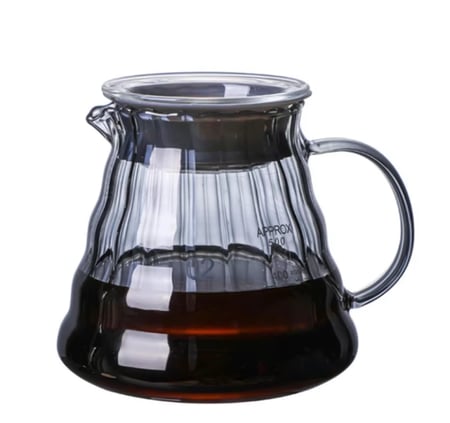 طقم V60 زجاجي دخاني بشكل هرمي مخطط 01