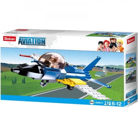 سلوبان قطع تركيب طائرة زرقاء 116 قطعة