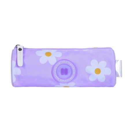 بوز شنطة ترولي18"مع مقلمية ورود بنفسجي