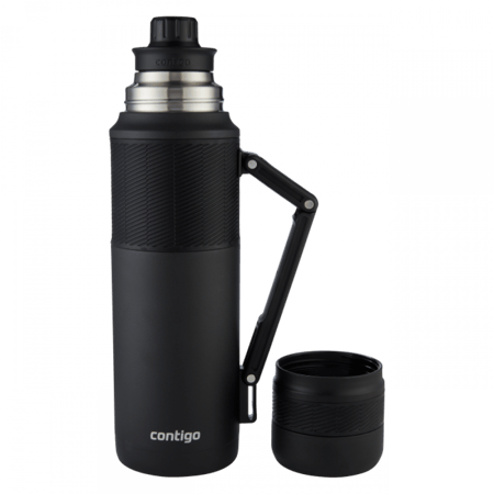 كونتيجو زمزمية ستانلس1200م أسود لامع