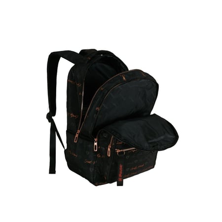 بوز شنطة ظهر18"مع مقلمية اسود وردي قلوب