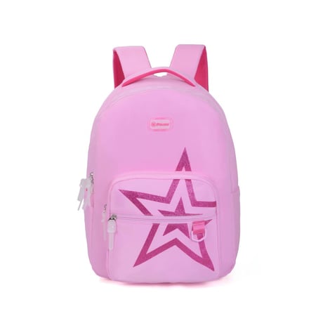 بوز شنطة ظهر18"مع مقلمية نجمة وردي