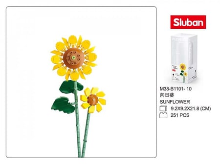 سلوبان قطع تركيب مزهرية أصفر - 245 قطعة