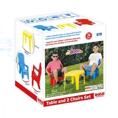دولو طقم 2 كرسي و طاولة أطفال