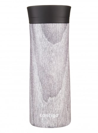 كونتيجو كوب حراري اوتوسيل 420 مل، كوب ستانلس ستيل معزول، كوب للمشروبات الباردة والساخنة، خالٍ من مادة BPA، مانع للتسرب - خشبي