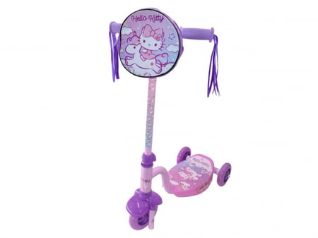 هيلوكيتي سكوتر 3 عجلات للأطفال ، مناسب للإستخدام الداخلي والخارجي ، سكوتر للأطفال بأضواء ، هيكل متين وخفيف الوزن ، هدية مناسبة لمحبي هيلوكيتي - بنفسجي