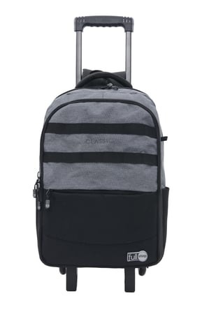 فل ستوب شنطة ترولي19"رمادي اسود بمقلمية