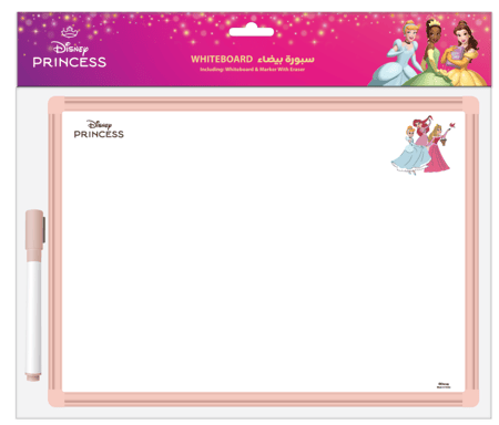 سبورة بيضاء A4 من الأميرة (PRINCESS) – تصميم ملكي – مثالية للمدرسة والمنزل والمكتب
