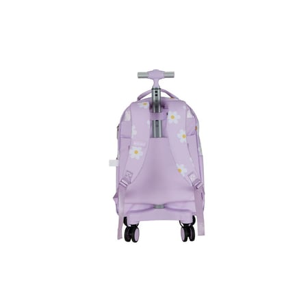 بوز شنطة ترولي18"مع مقلمية ورود بنفسجي