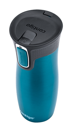 كونتيجو كوب حراري اوتوسيل 470 مل، كوب ستانلس ستيل معزول، كوب للمشروبات الباردة والساخنة، خالٍ من مادة BPA، مانع للتسرب - أزرق