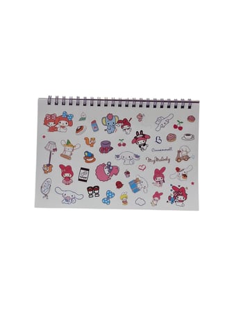 دفتر استيكرات يتضمن 10صفحات ملصقات شخصيات كرتونية