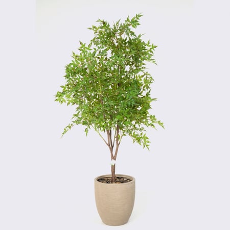 شجرة صناعية مع حوض فايبر محزز بإرتفاع 2.30م