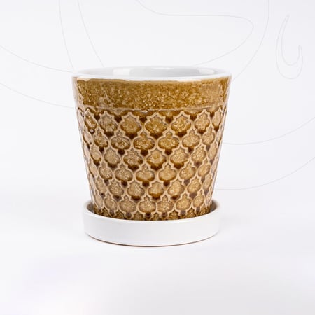 مركن سيراميك اصفر مغربي