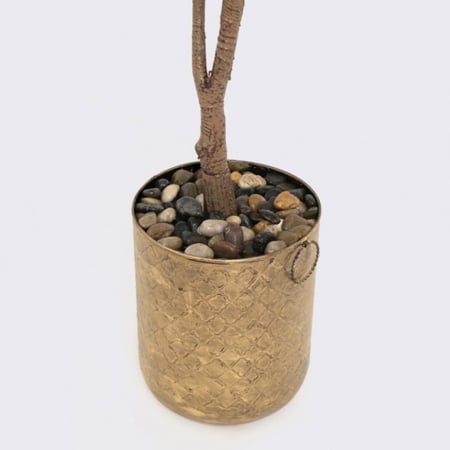 شجرة صناعي مع حوض ذهبي فاخر ارتفاع 230 سم