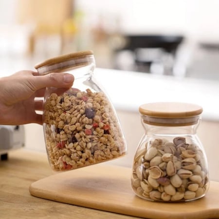 علبة تخزين زجاج