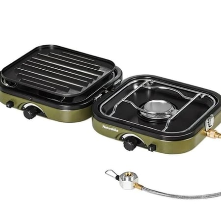 موقد غاز قابل للطي ذو شعلتين