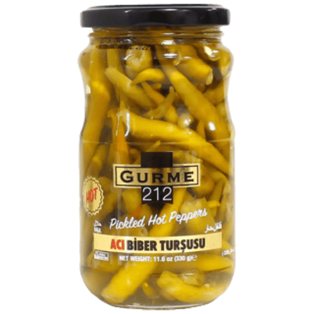 مخلل فلفل حار GOURMET 212 - تركي مستورد 310 جرام.
