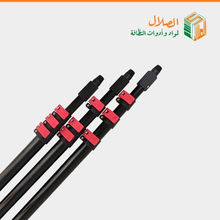 طقم تنظيف واجهات المونيوم و زجاج 10 متر مع فرشة وخرطوم ماء