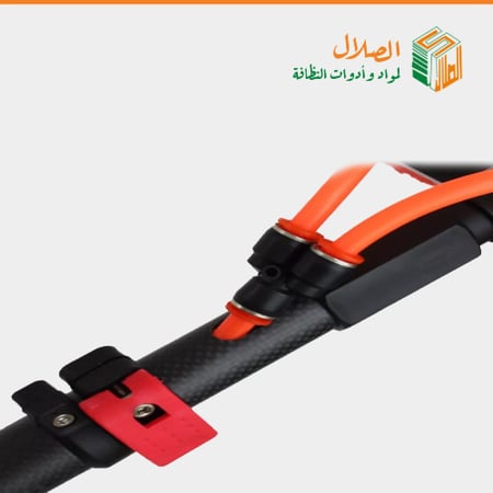 طقم تنظيف واجهات المونيوم و زجاج 10 متر مع فرشة وخرطوم ماء