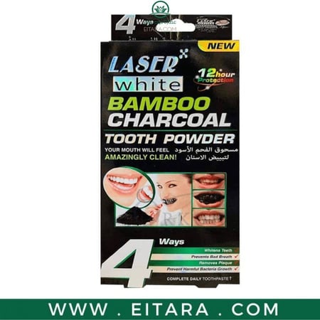 مسحوق الفحم لتبييض الأسنان من ليزر وايت - 20جرام