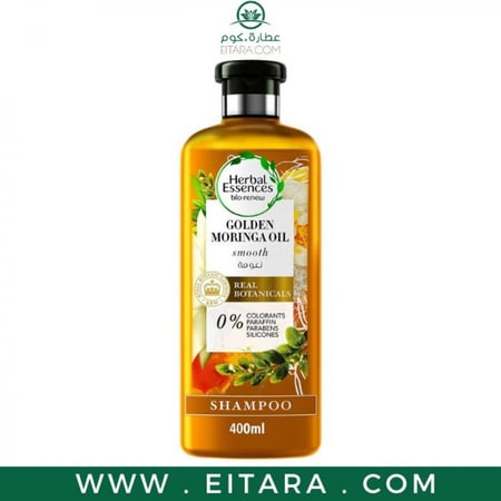 شامبو زيت جولدن مورينجا المجدد للنعومة من هيربل ايسنسز بيو رينيو 400 م