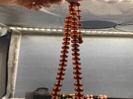 فاتوران لون عسلي مميز ٤٥ خرزه ١٢.٥ ملي