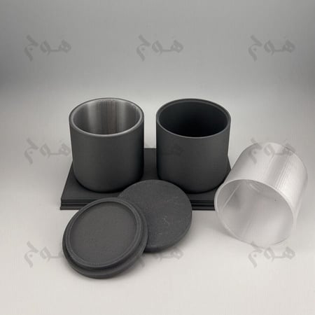 وعاء وزن وترطيب القهوة - تصميم مزدوج مع قاعدة