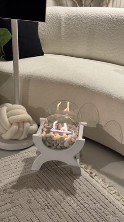 مدفأة السويدي الحجم الصغير لون ابيض