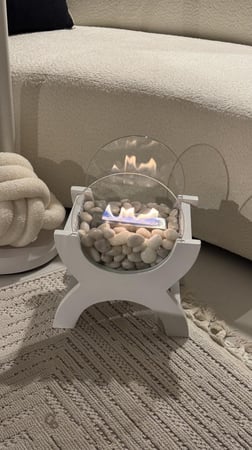 مدفأة السويدي الحجم الصغير لون ابيض