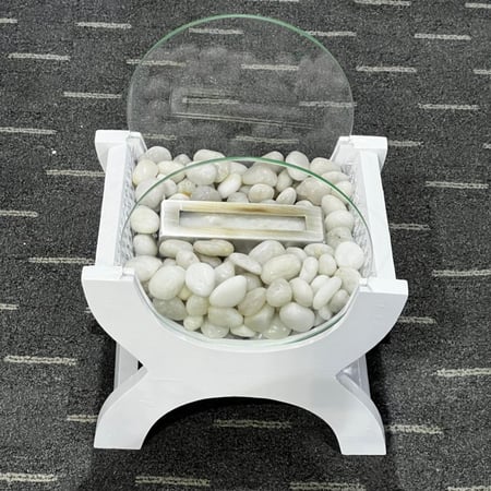 مدفأة السويدي الحجم الصغير لون ابيض