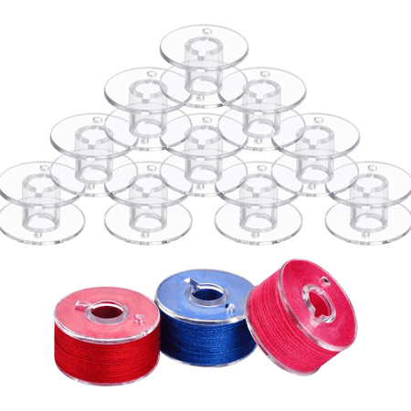 18 plastic sewing machine bobbins accessories