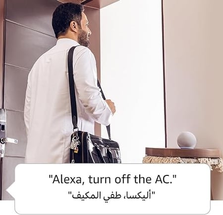 سماعة بلوتوث ذكية مع ساعة وأليكسا